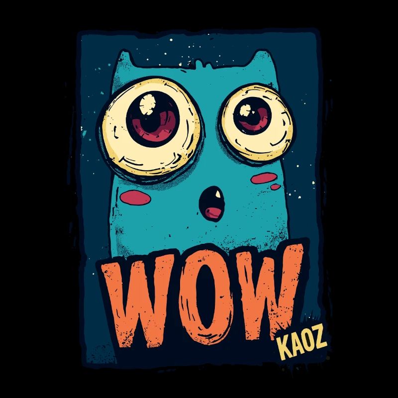 WOW, Überfordertes Comic Monster mit Effekt
