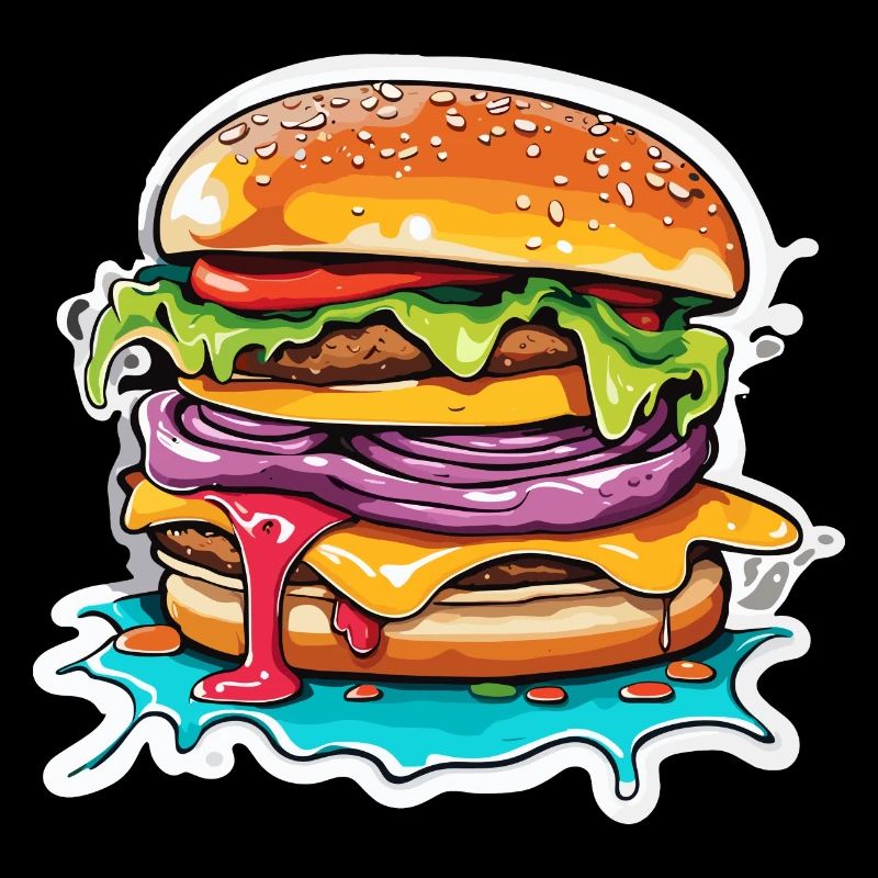 Burger / Fastfood / Essen / Brötchen / Rindfleisch