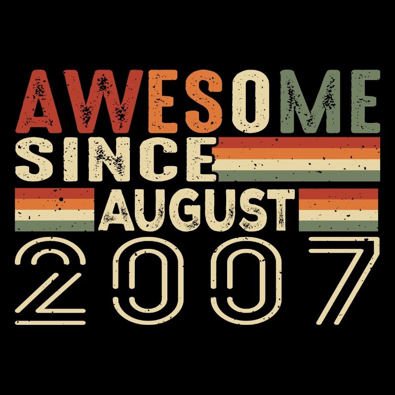 August 2007 Vintage Geburtstagsgeschenk 17 Jahre