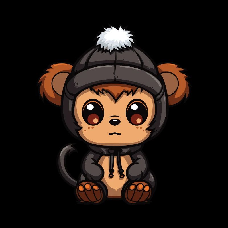Affe Winter Tier Baby Comic