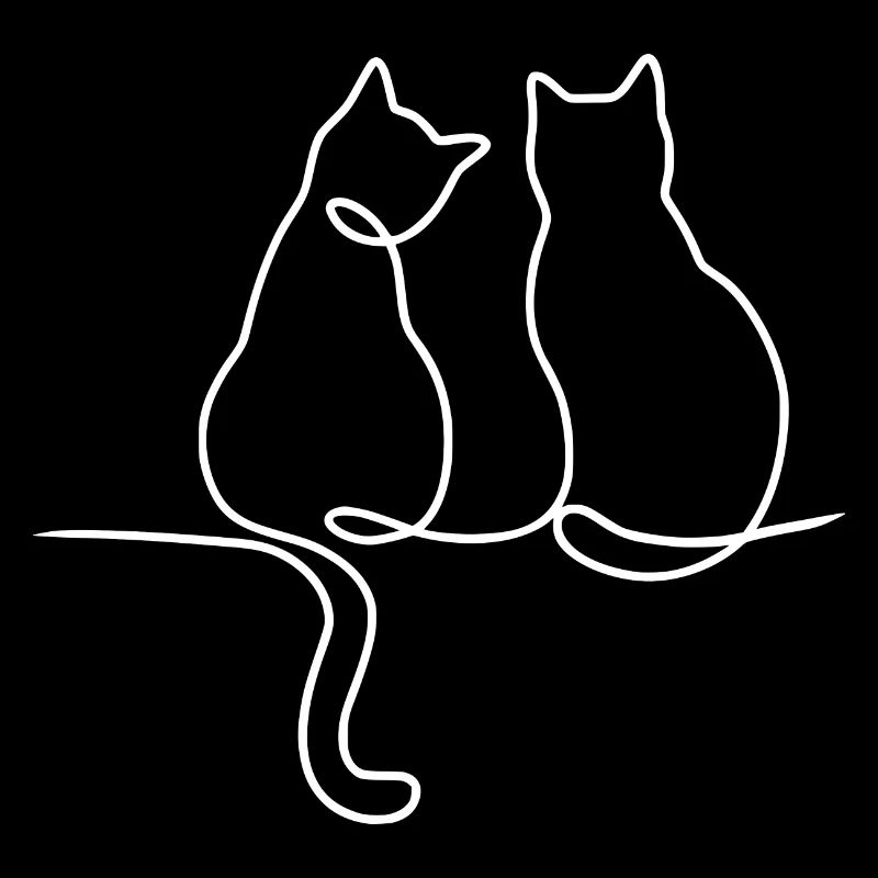 Lineart Katzen weiß