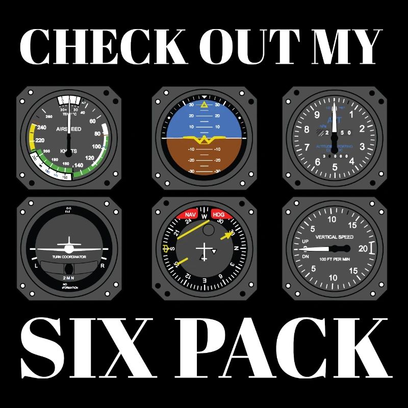 Funny Pilot Six Pack Aviation Flight Simulation