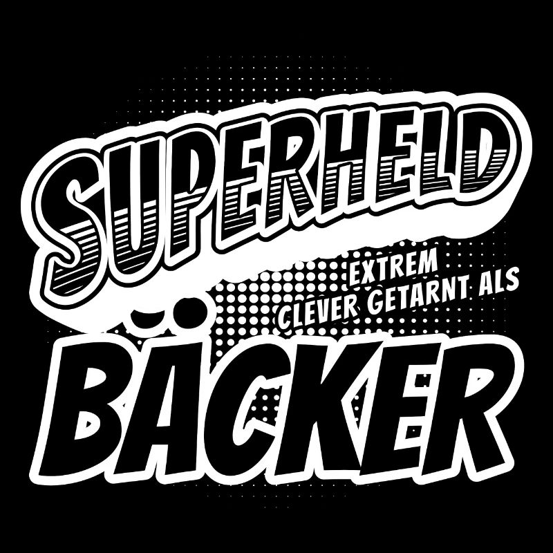 Superheld, clever getarnt als Bäcker