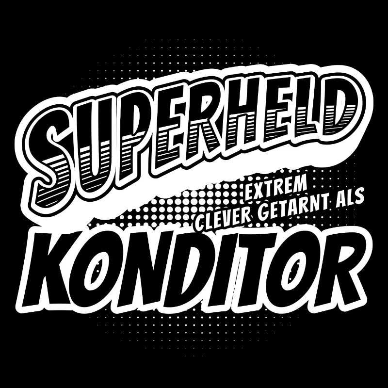 Superheld, clever getarnt als Konditor
