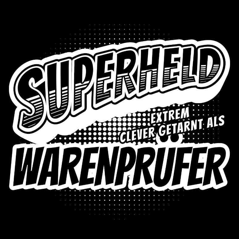 Superheld, clever getarnt als Warenprüfer