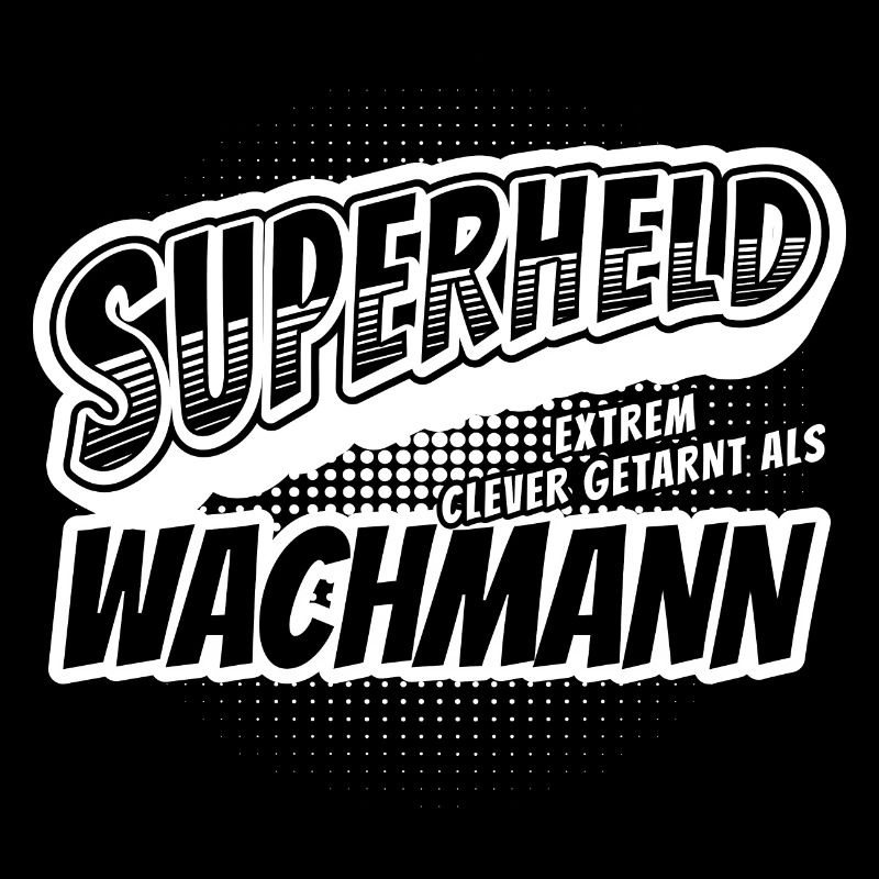 Superheld, clever getarnt als Wachmann