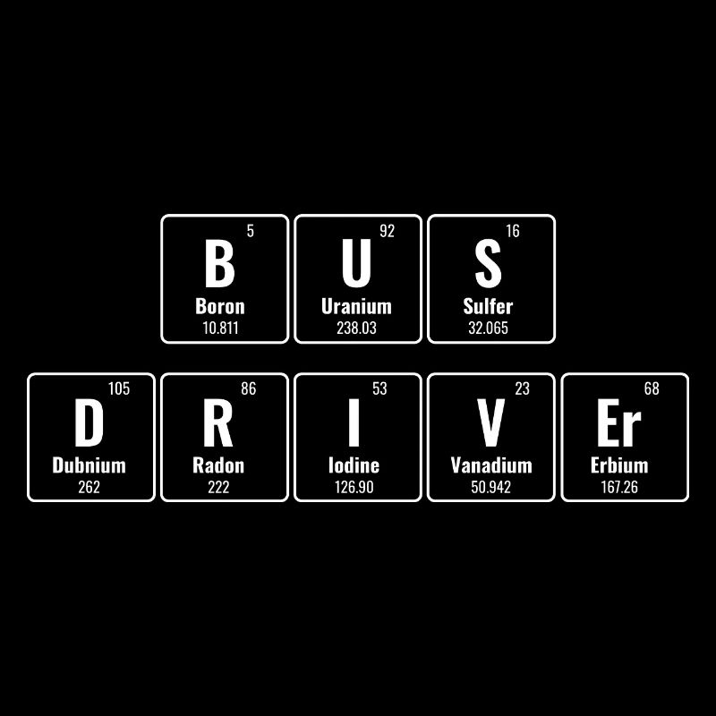 Periodic Table Of Elements School Bus Driver