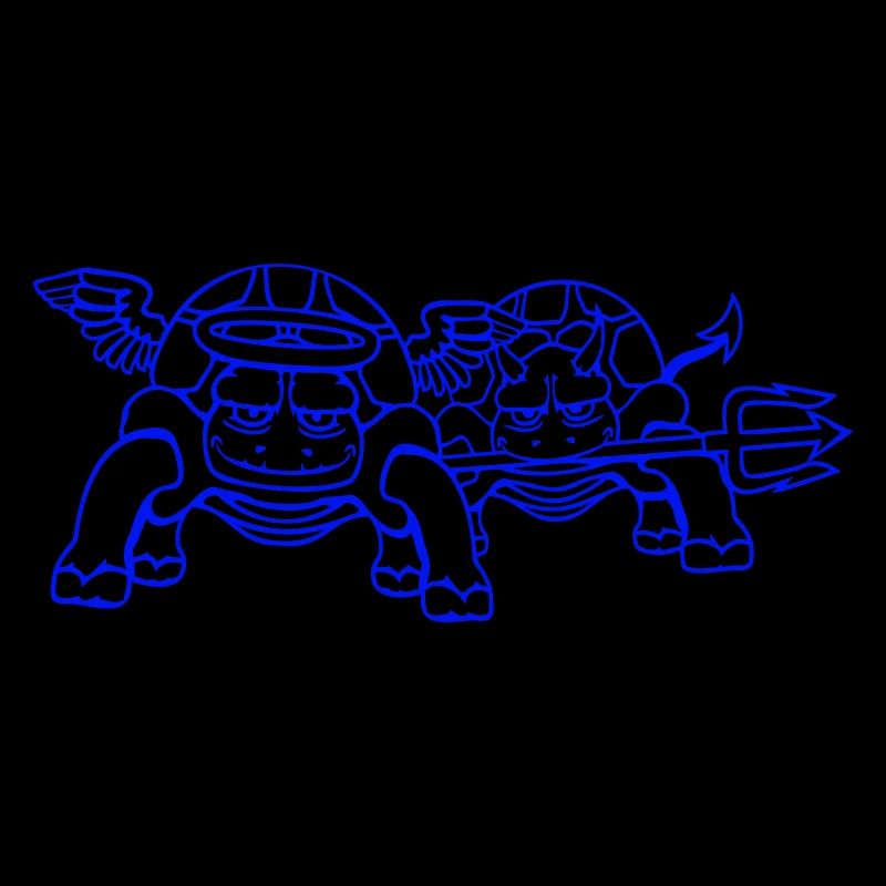 2 Tortues Conscience Équipe Devil Angel Mal Bien