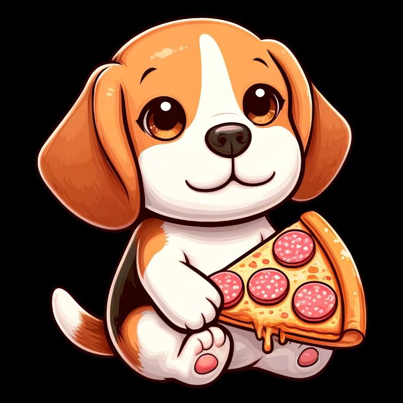 Beagle Dog Salami Pizza Indulgence