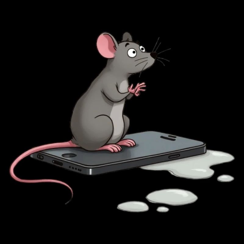 Rat on iPhone