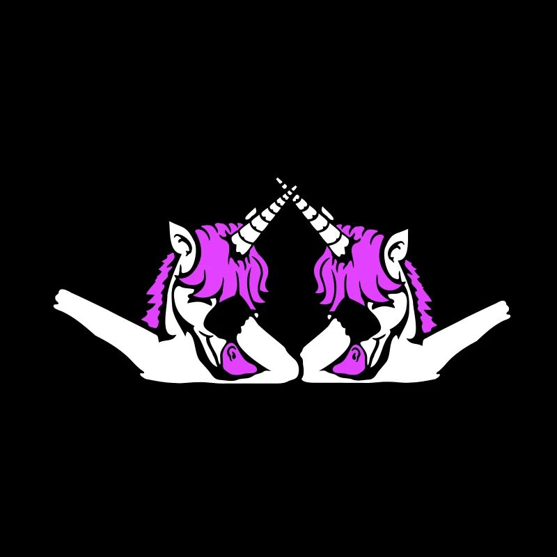 2 Einhörner Dabbing Dab Tanz Party Pose Geste Team