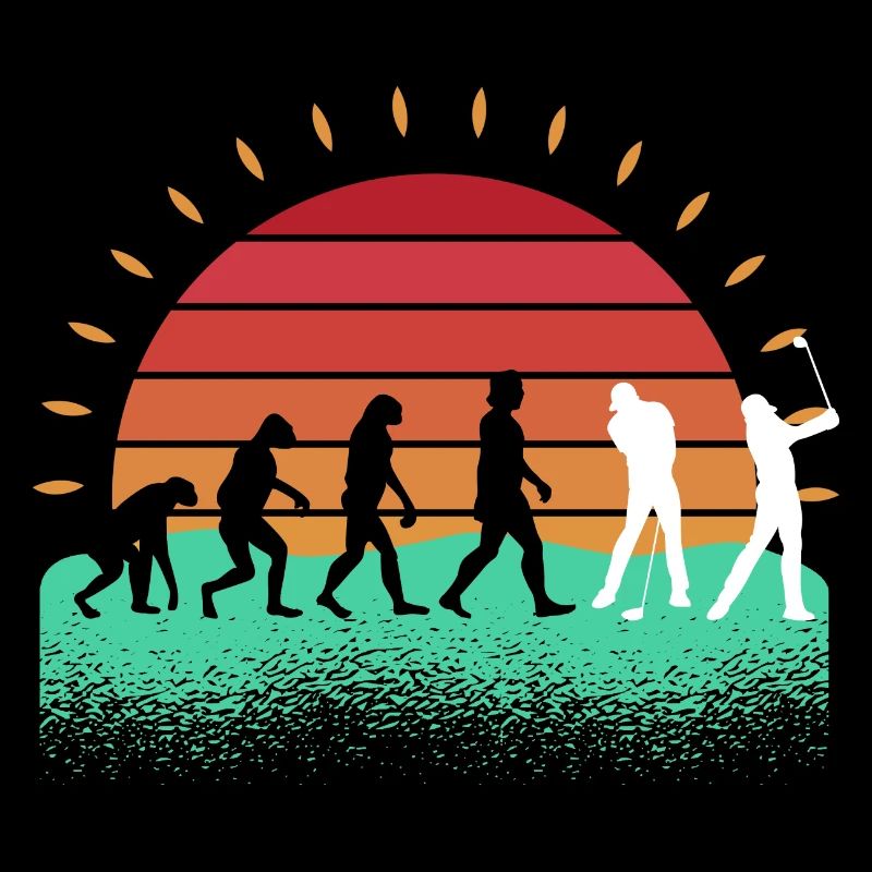 Golfspieler Evolution Golfer Golf