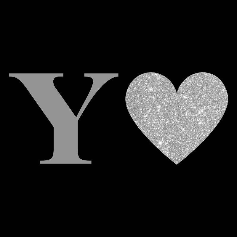 Silberner Herzbuchstabe