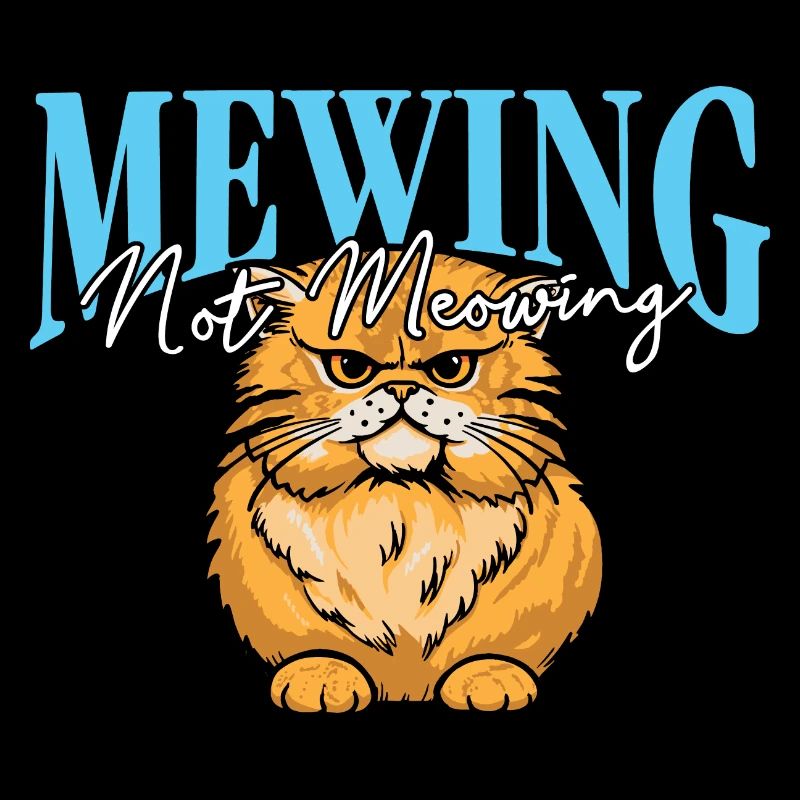 Miauler Pas Miauler Drôle Chat Meme Mâchoire