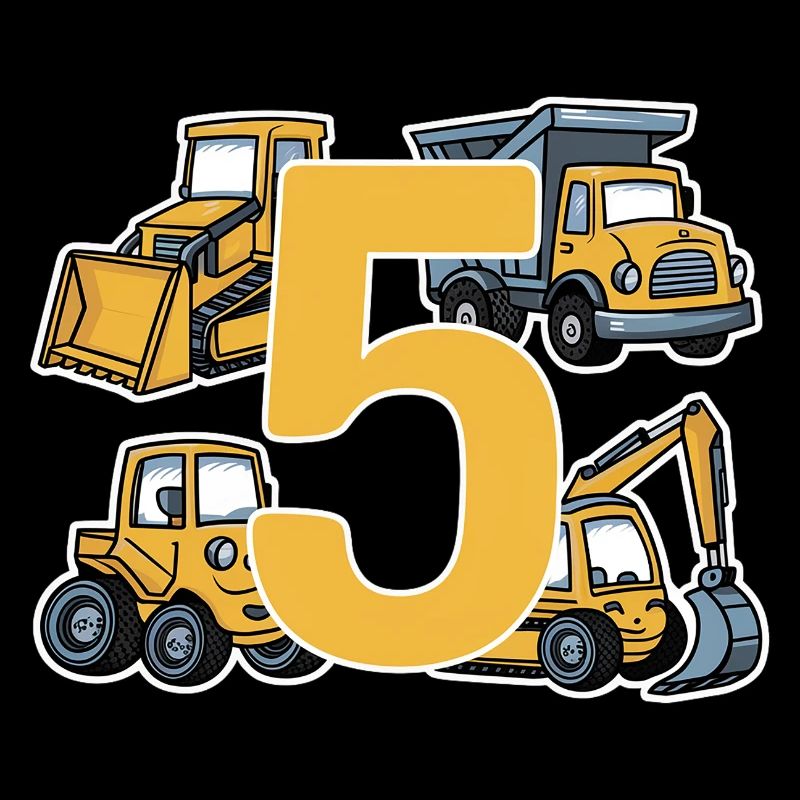 Construction site - 5 years - 5th birthday