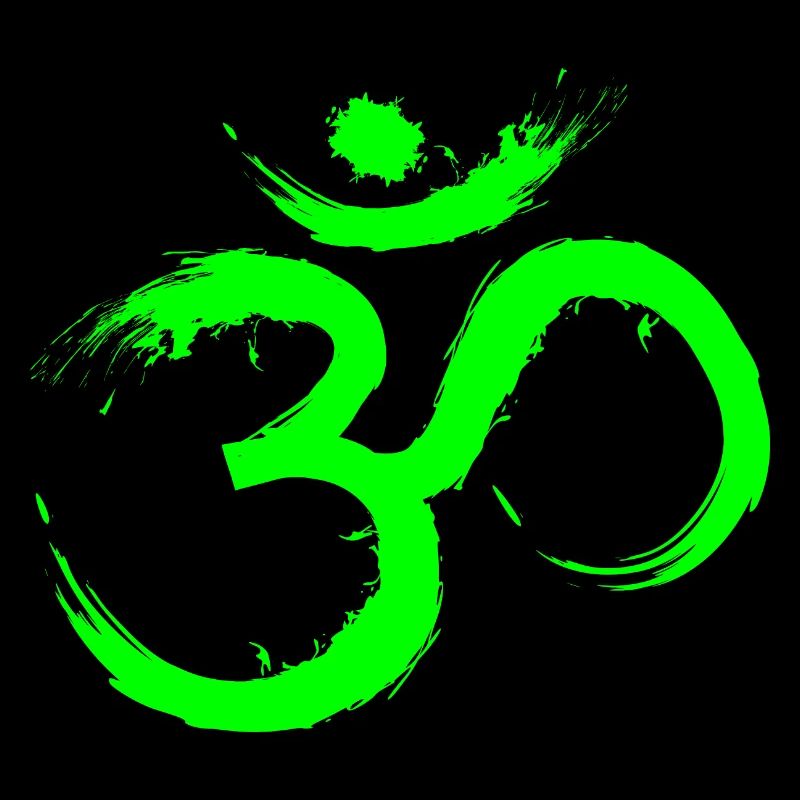 Symbole De Conception Om Méditation Libération Vert Citron