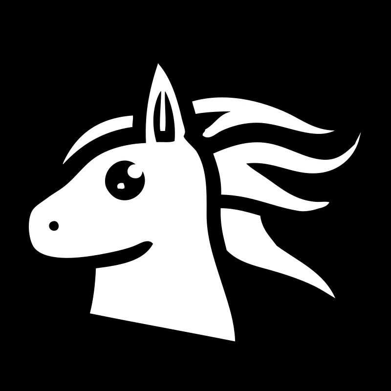 Mignonne licorne de style bande dessinée