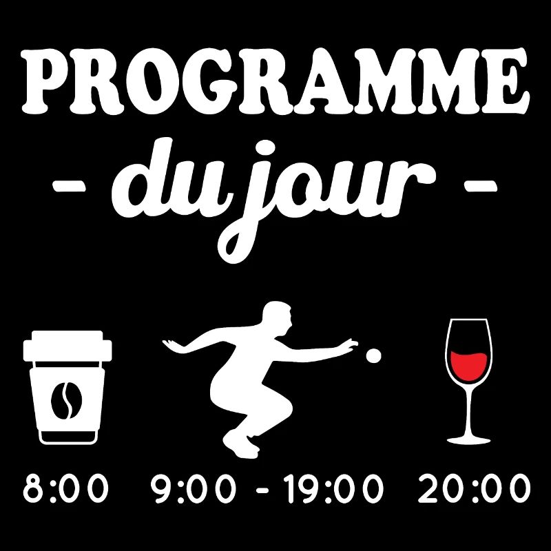 Pétanque le programme, Programme du jour pétanque