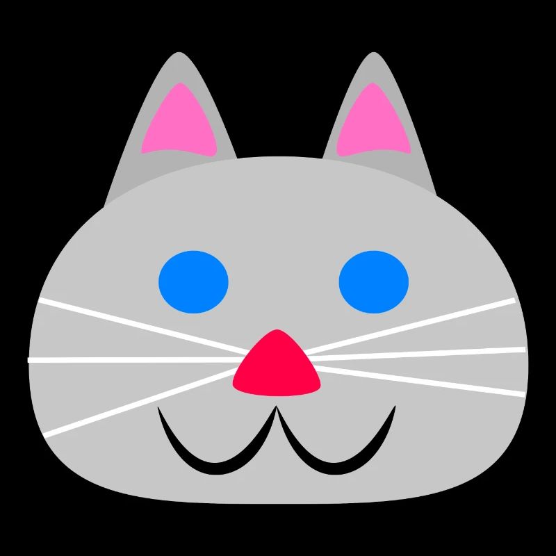 Visage de chat mignon