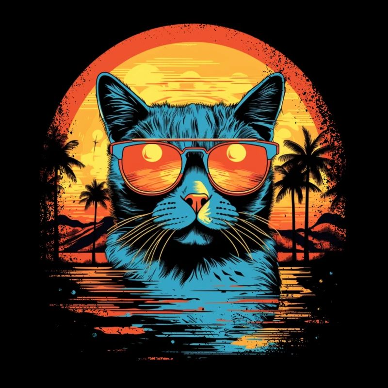 Anniversaire Cadeau d’anniversaire Idée Collage de chat T-shirts