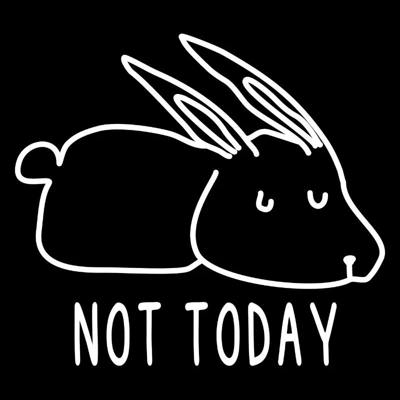 Not Today Bunny Gift Line Drawing