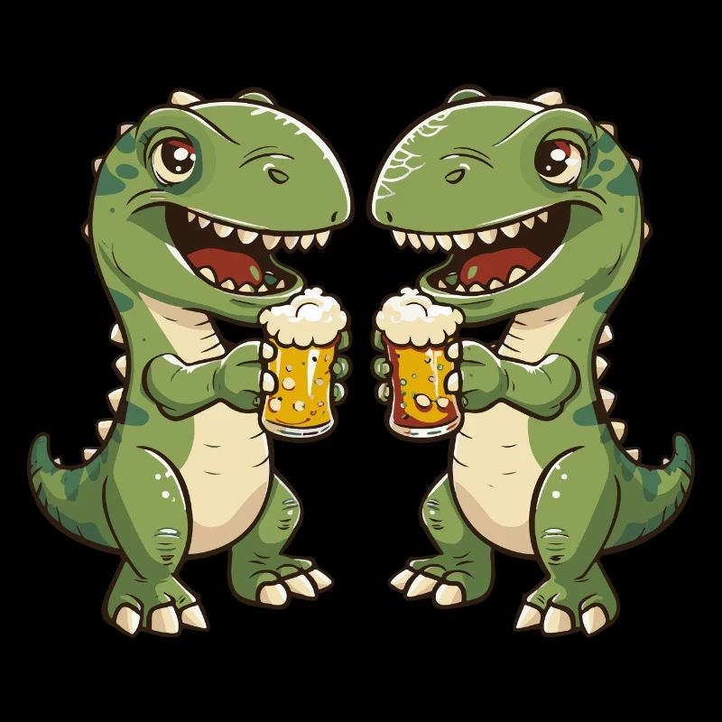 Dinosaure T-Rex Bière Alcool Drôle