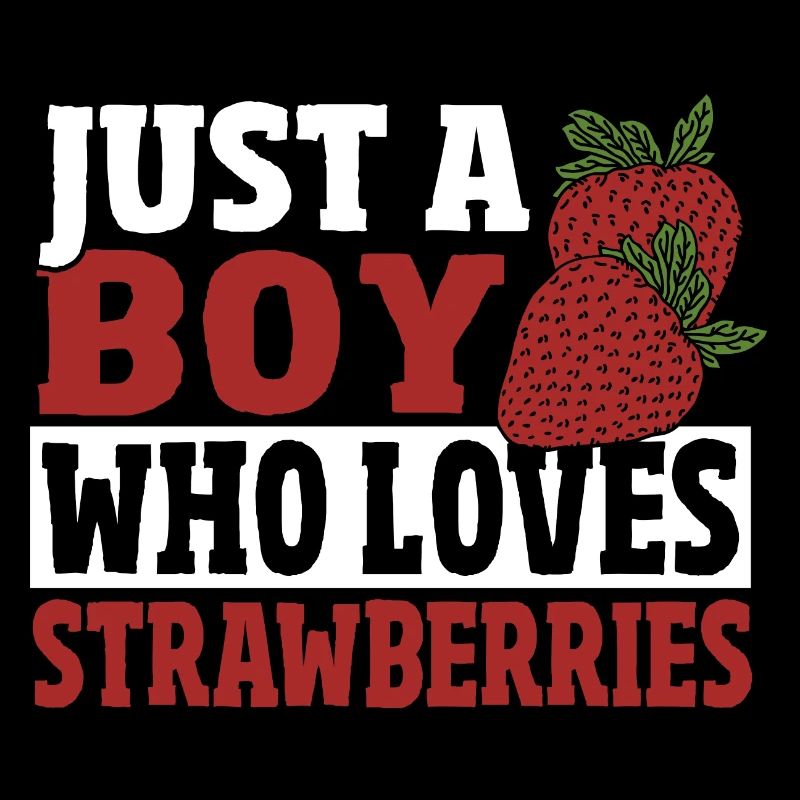 Nur ein Junge, der Erdbeeren liebt