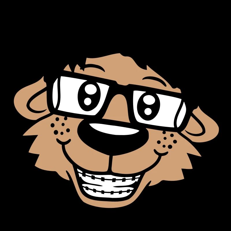 Dog Nerd Hornglasses Geek Braces Smart Funny