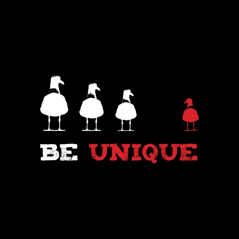 Be Unique - Sei einzigartig - Banksy Stil