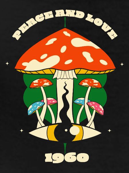 Psychedelic Mushroom Graphic