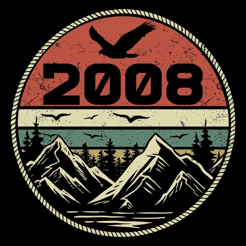 Vintage 2008 Classique 2008 rétro 2008 Cadeau 2008