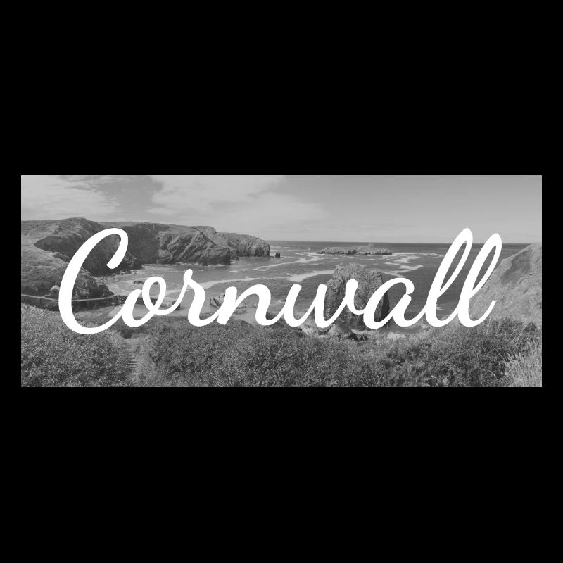 Lettrage rétro sur une plage de Cornwall en Angleterre