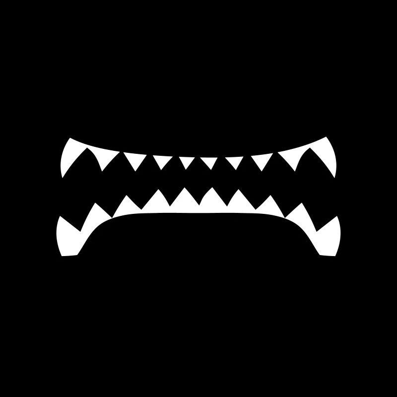 sharp teeth big mouth eat dangerous bo