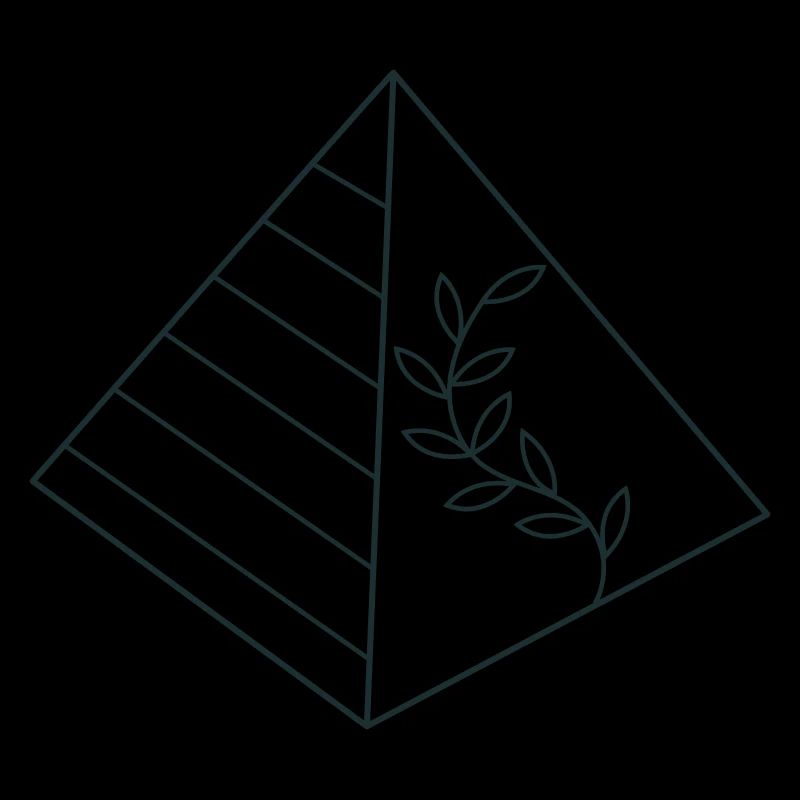 Pyramide mit Blumenbewuchs