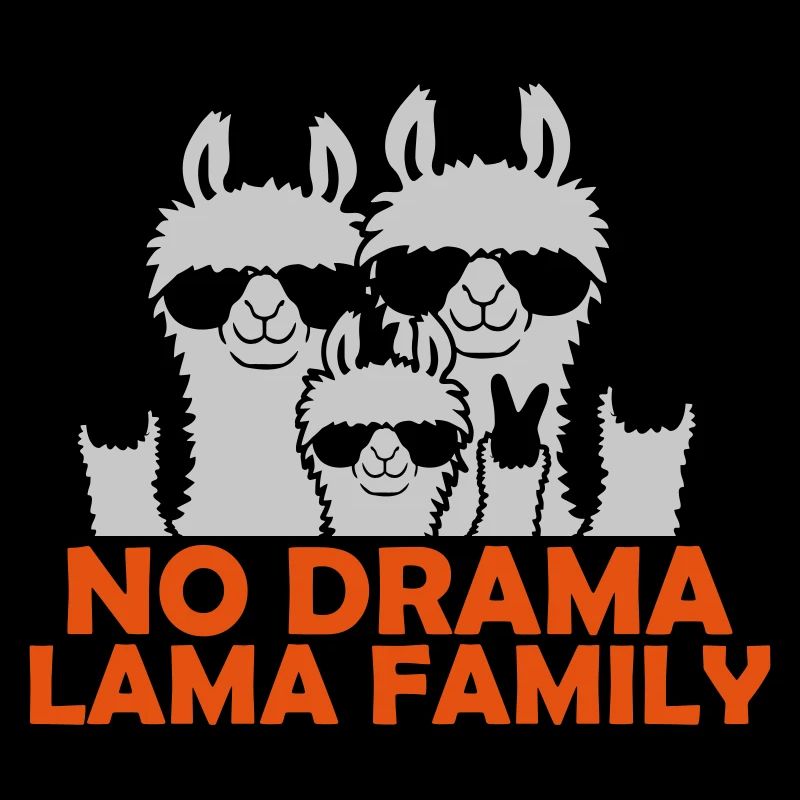 Pas de drame Famille de lamas