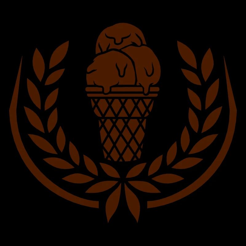 Schokolade Eis Lorbeerkranz Waffel