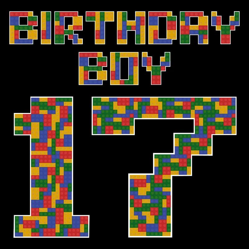 Mignon 17th Birthday Gift 17 ans Bâtiment en bloc