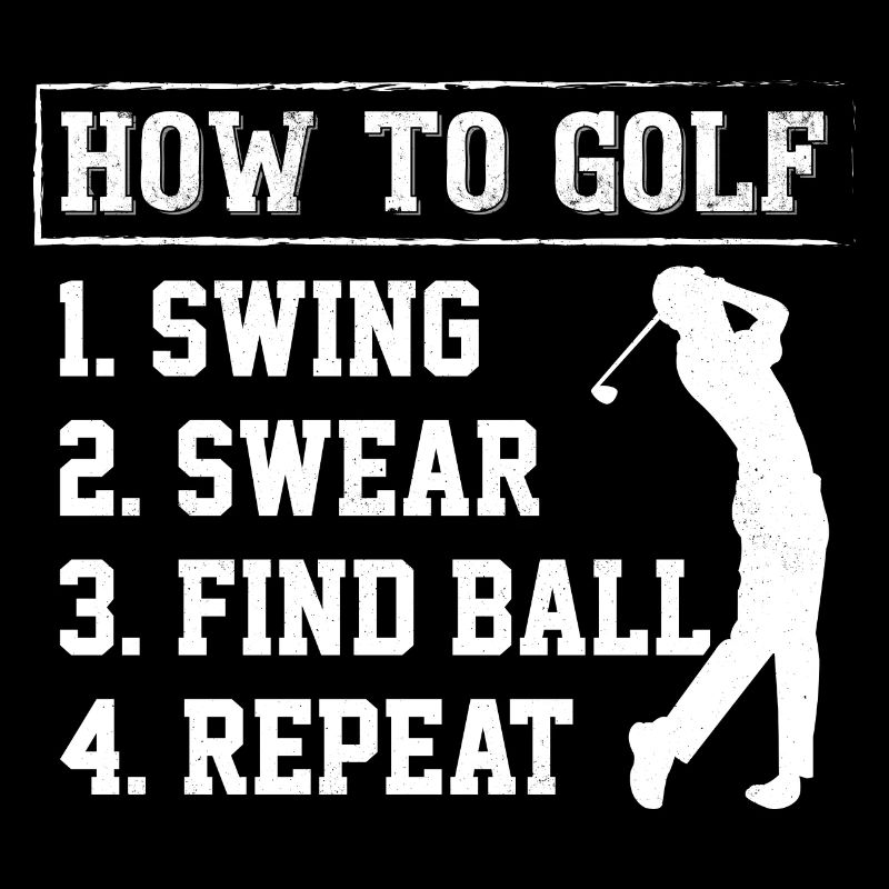 Comment jouer au golf 1. Swing 2. Jurer 3. Trouver la balle 4. Repe