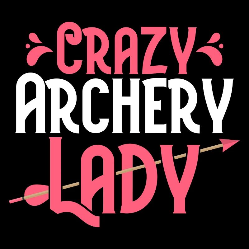 Crazy Archery Lady Bow & Arrows Target Archer