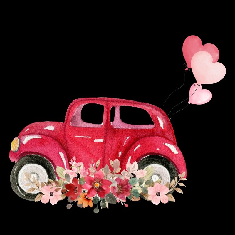 Braut Team Auto Blumen Braut