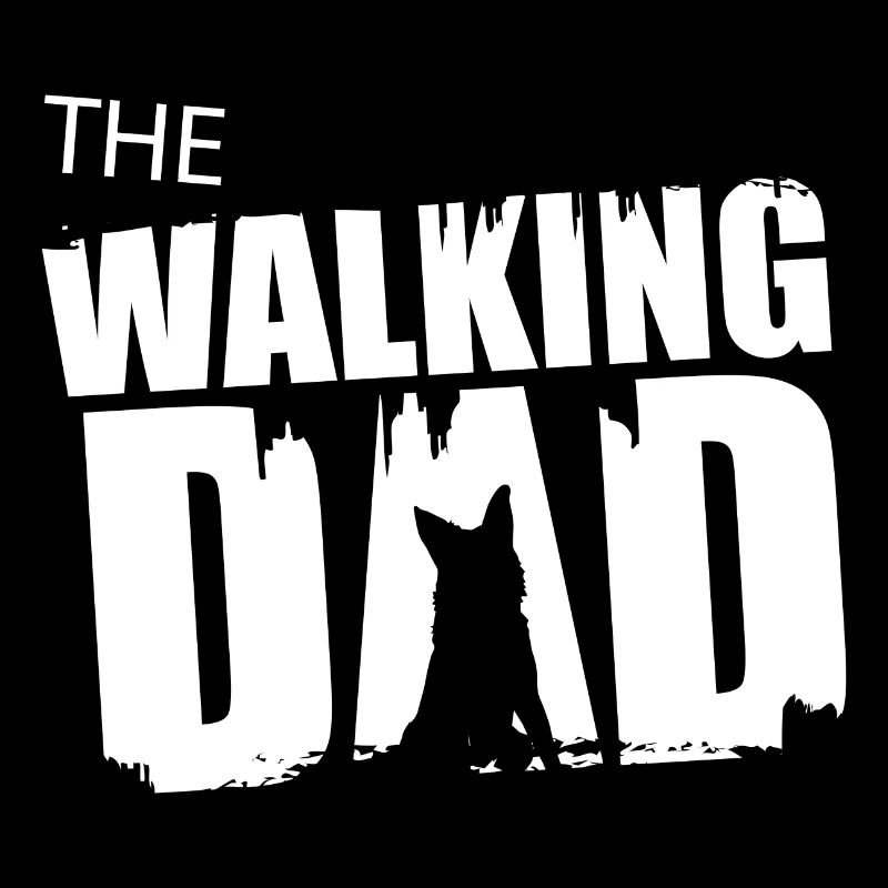 Schäferhund Walking Dad Geschenkidee Vater Gassi