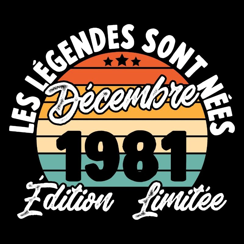Cadeau Les légendes sont nées en Décembre 1981