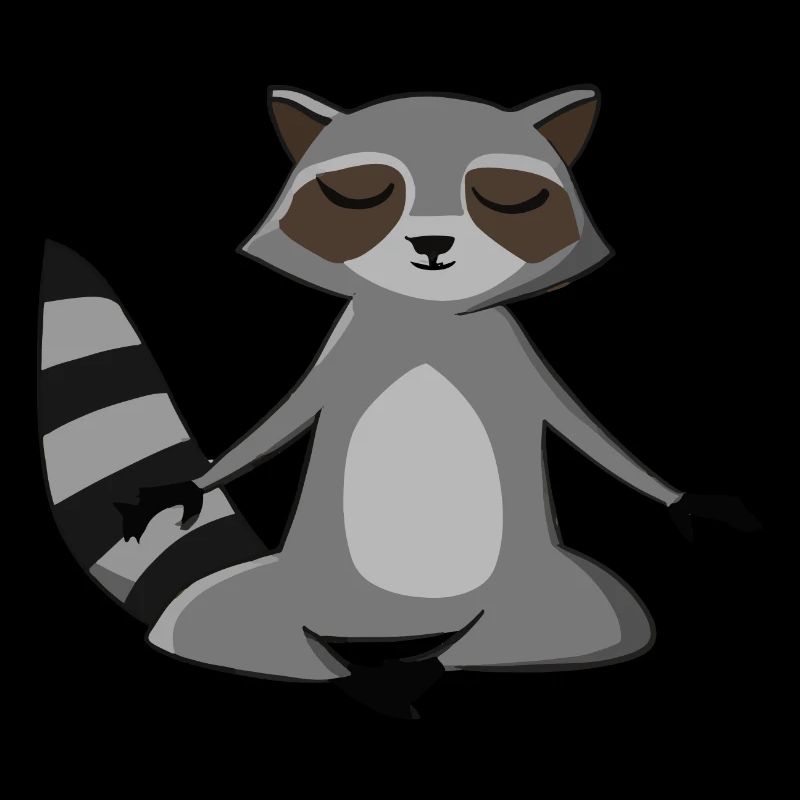 Waschbär Yoga Geschenkidee