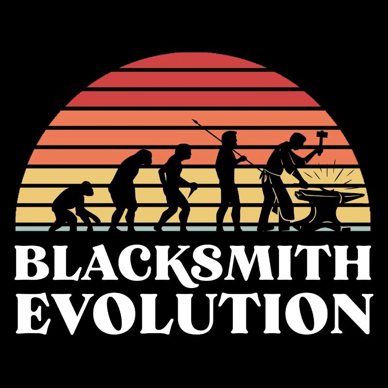 Schmied Evolution Handwerk Goldschmied Hammer