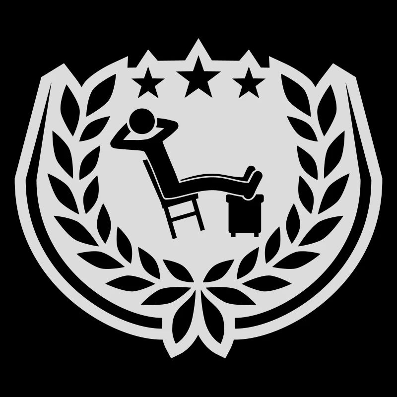 Mann entspannt Lorbeerkranz Icon