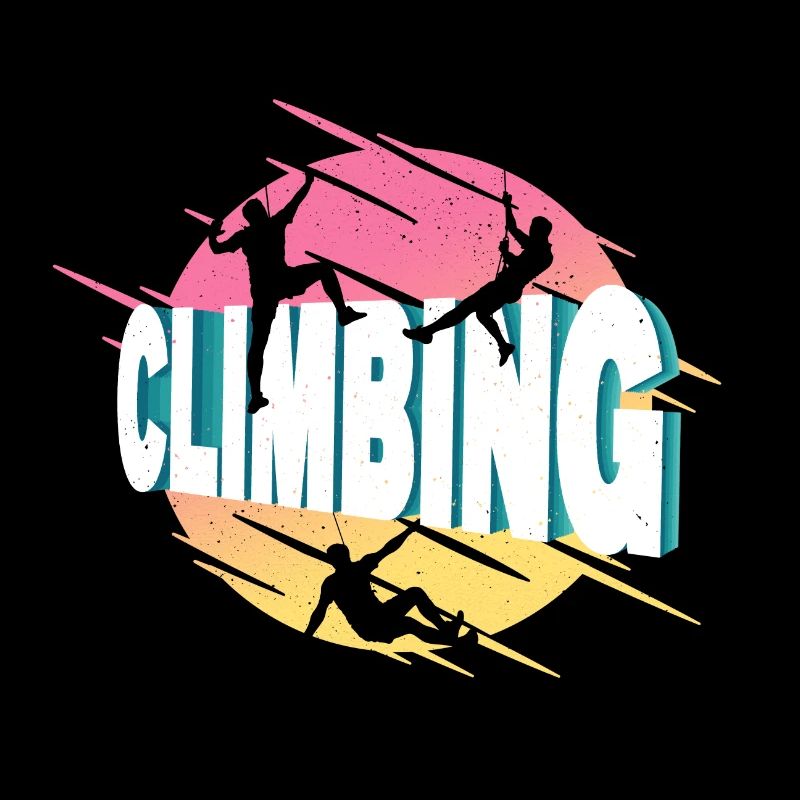 Klettern Kletterer Berge Bergsteigen Vintage Retro
