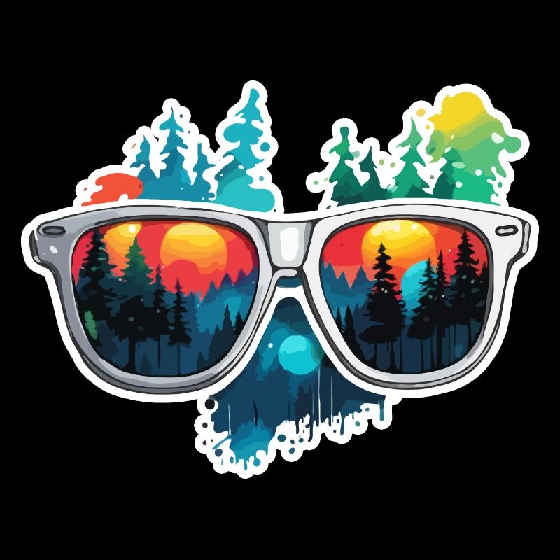 Sunglasses / Reflection / Forest / Reflection