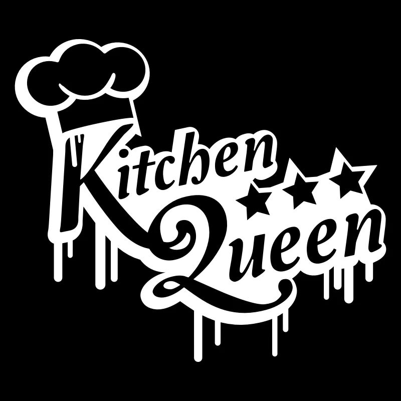 Lettrage Kitchen Queen Logo Cuisine Mme Queen