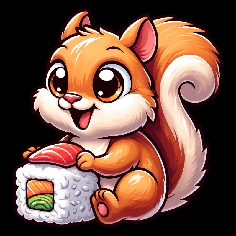 Squirrel and Sushi Japanese Design