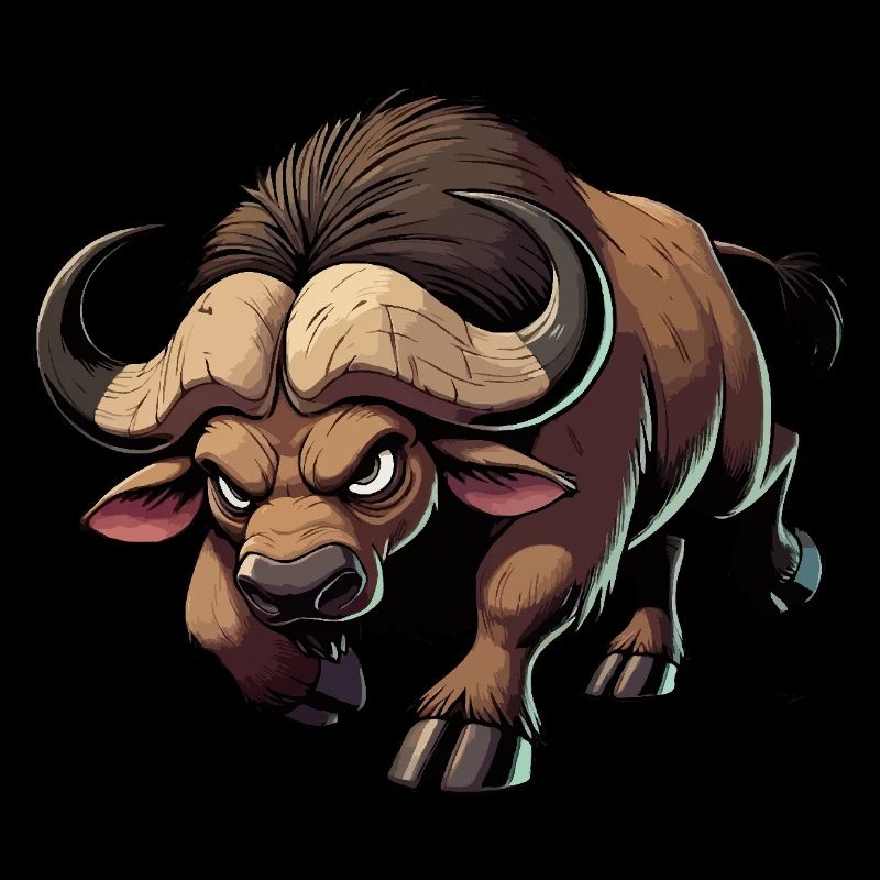 Buffle du Cap féroce